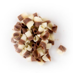 Шоколадные завитки Blossoms, WHITE & DARK Callebaut, 50гр | Для торта