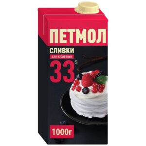 Сливки «Солнышко Кубани» ультрапастеризованные 33%, 500мл | Для торта