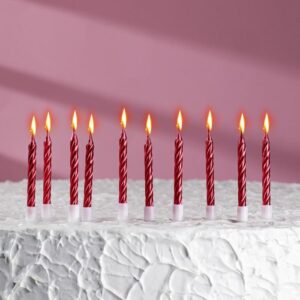 Свечи в торт Birthday party, 6 шт, 9 х 15 см | Для торта