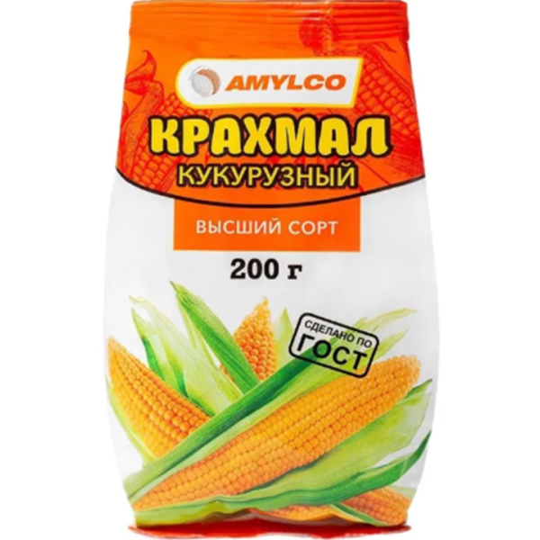 Крахмал кукурузный, Amylco, Россия, 200 г | Для торта